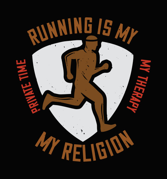 Running Is My Religion DTF Transfer