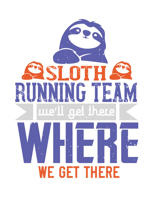 Sloth Running Team DTF Transfer