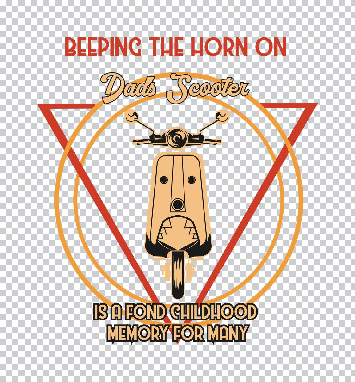 Beeping the Horn on Dad's Scooter DTF Transfer