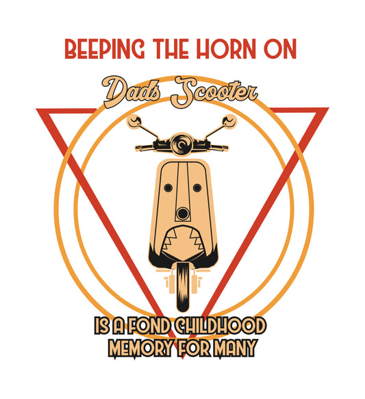 Beeping the Horn on Dad's Scooter DTF Transfer