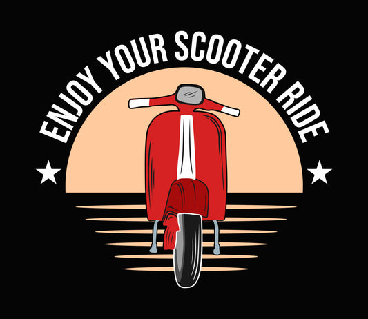 Red Scooter Sunset Ride DTF Transfer