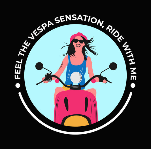 Pink Scooter Rider DTF Transfer