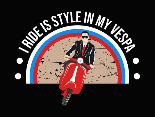 Dapper Scooter Rider DTF Transfer