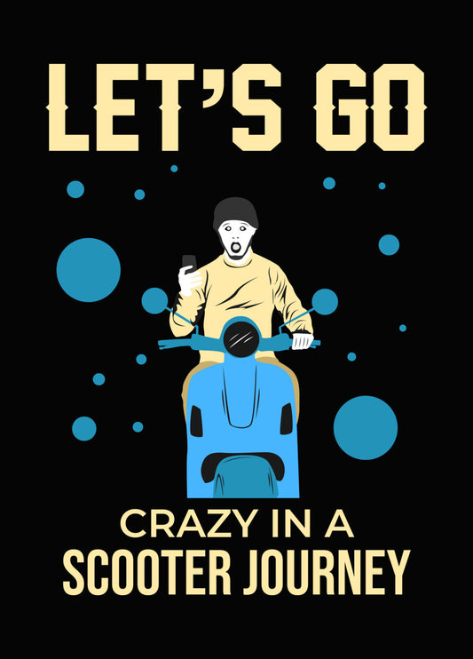 Crazy Scooter Journey DTF Transfer