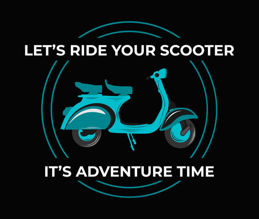 Vintage Teal Scooter DTF Transfer