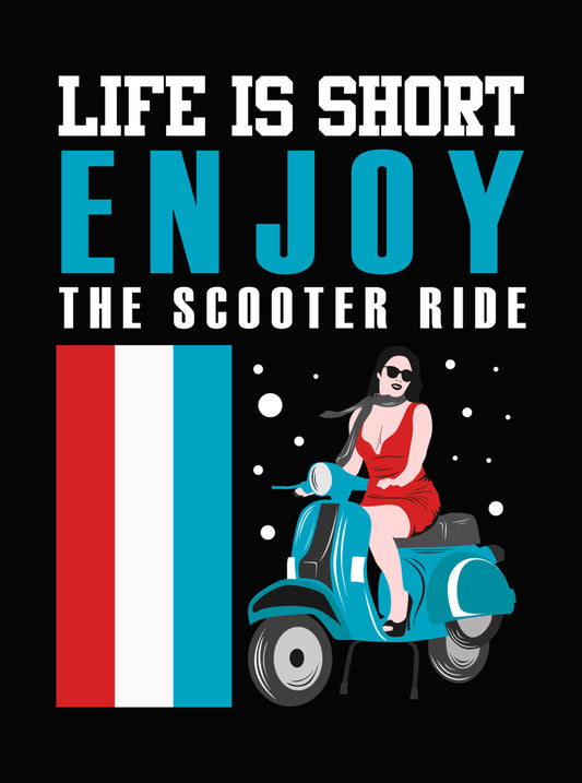 Enjoy Scooter Girl DTF Transfer
