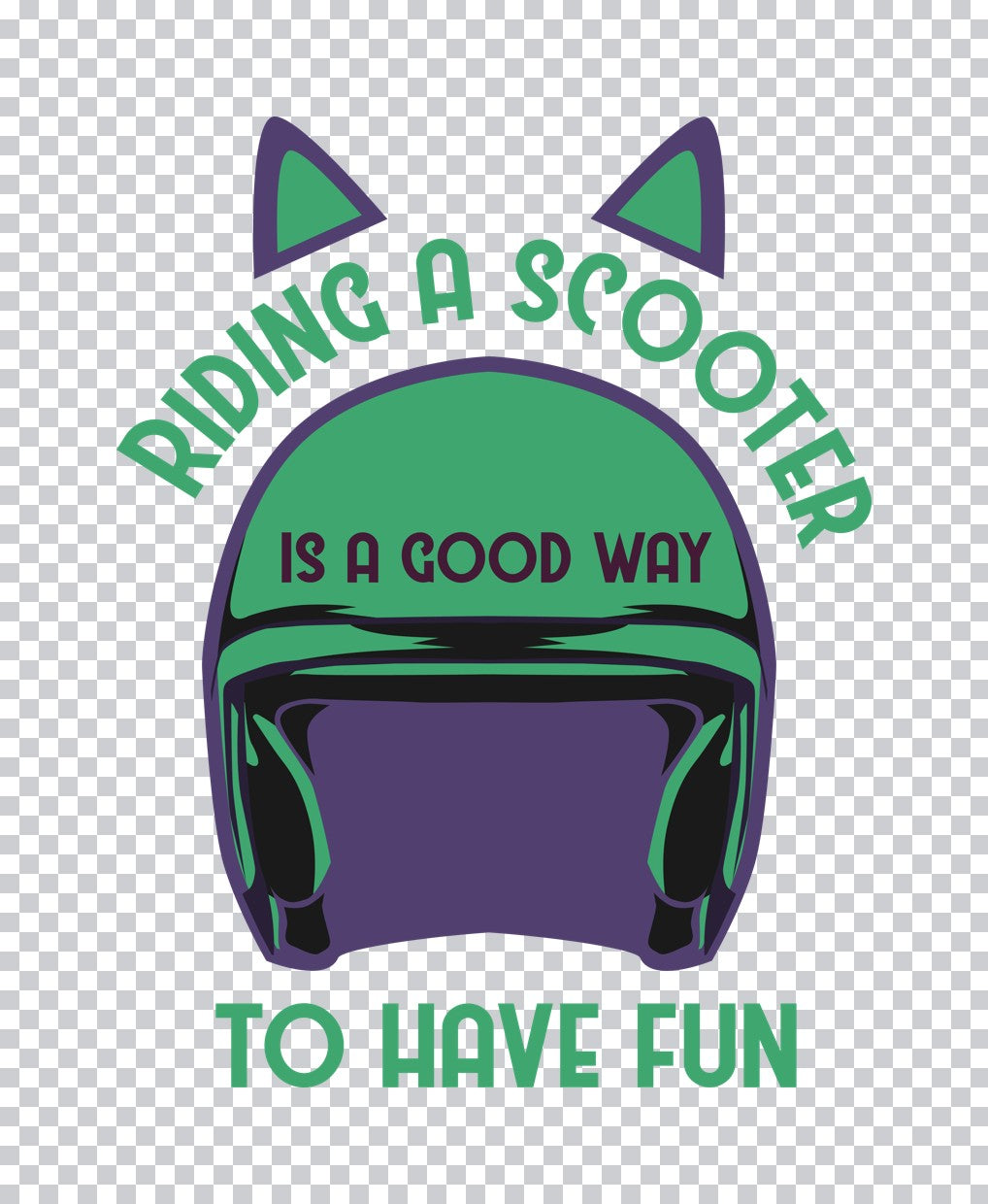Riding A Scooter Is Fun DTF Transfer