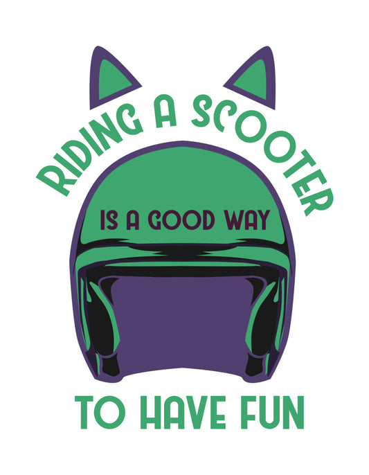 Riding A Scooter Is Fun DTF Transfer