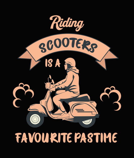 Riding Scooters Pastime DTF Transfer