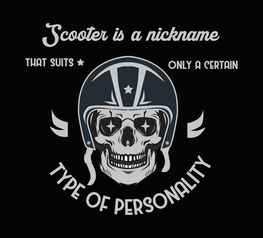 Skull Scooter Personality DTF Transfer