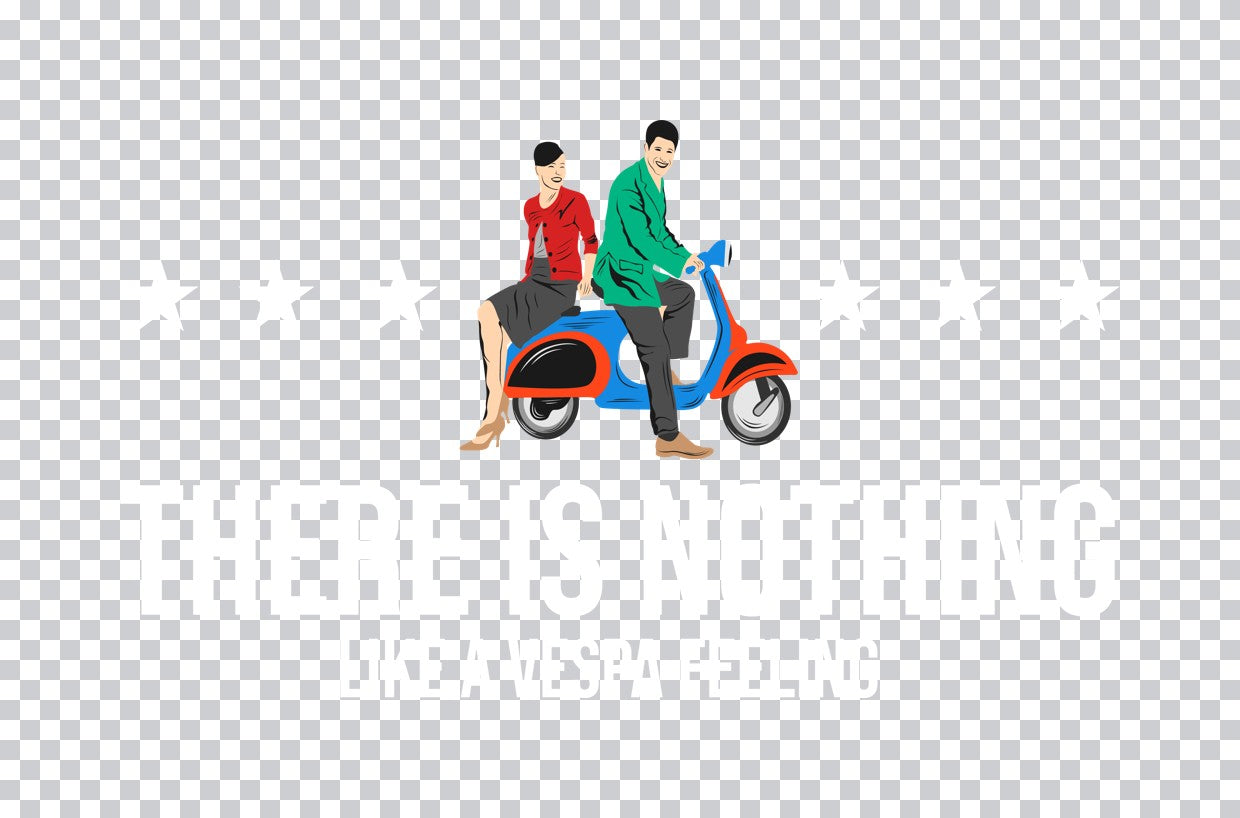 Couple Riding Scooter DTF Transfer
