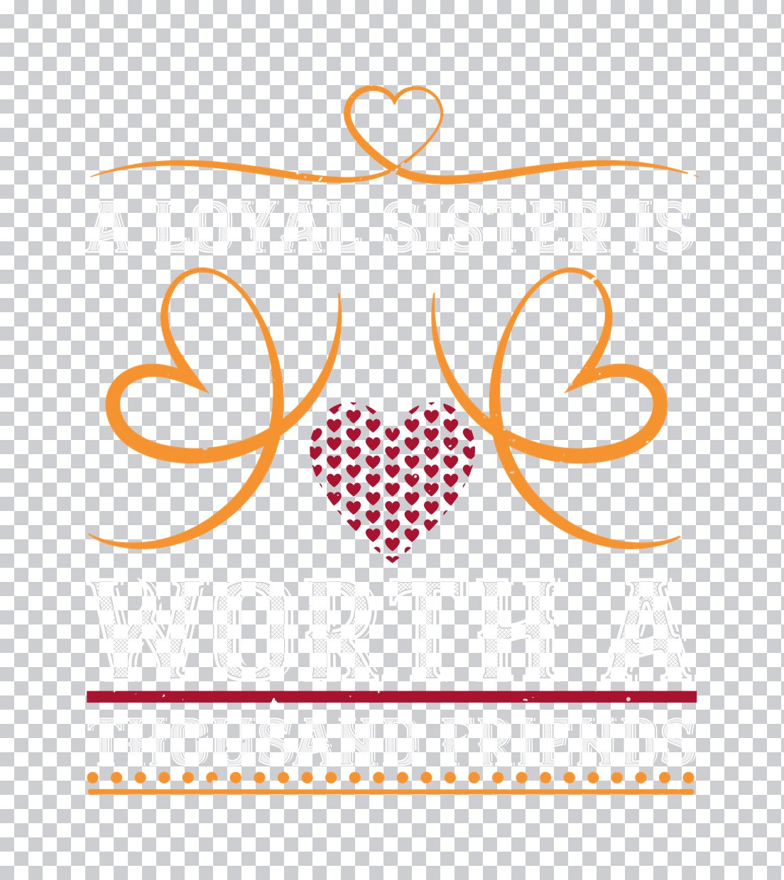 Heart Swirls Sisterhood DTF Transfer