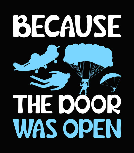 Skydiving Plane and Parachute Silhouettes DTF Transfer