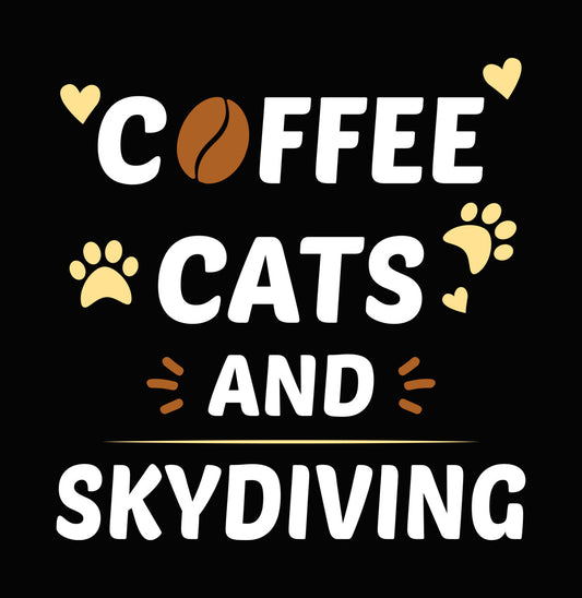 Coffee and Paw Prints DTF Transfer