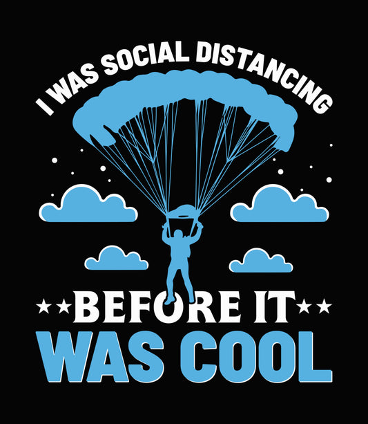 Social Distancing Skydiving DTF Transfer