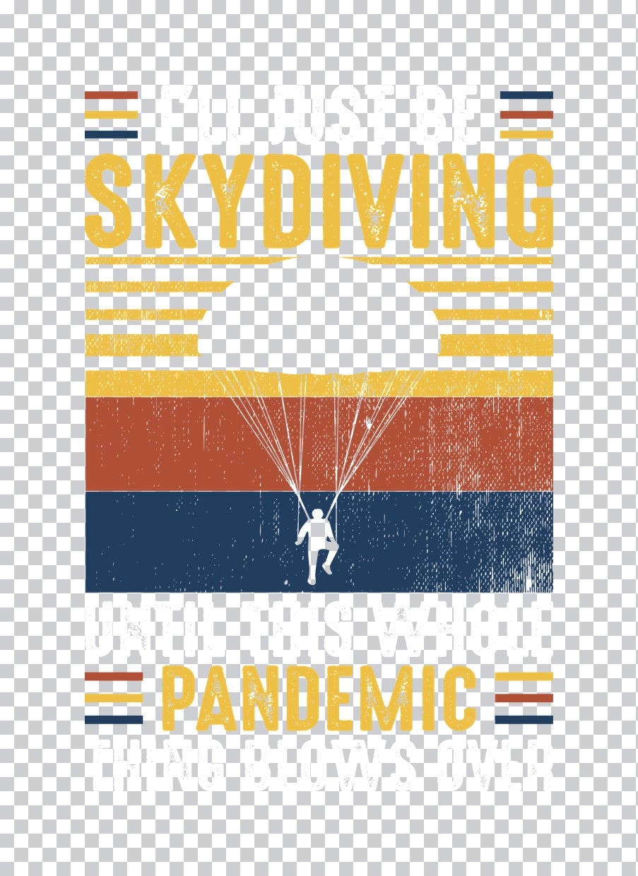 Retro Sunset Skydiver Silhouette DTF Transfer