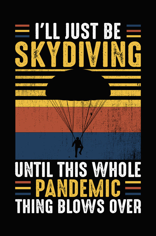 Retro Sunset Skydiver Silhouette DTF Transfer