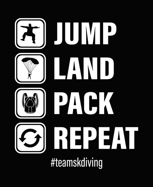Skydiving Parachute Silhouette DTF Transfer