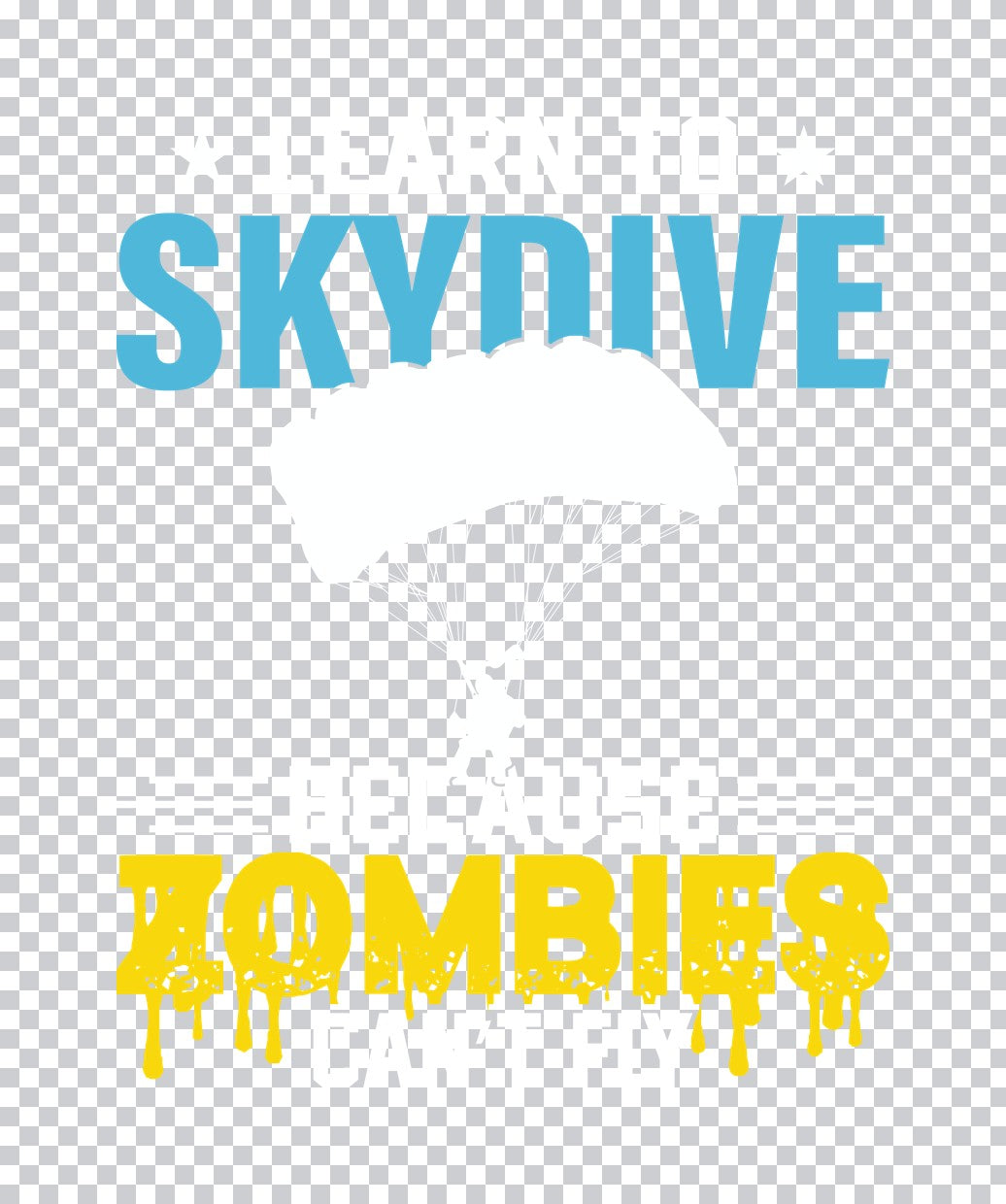 Skydive Vs Zombies DTF Transfer
