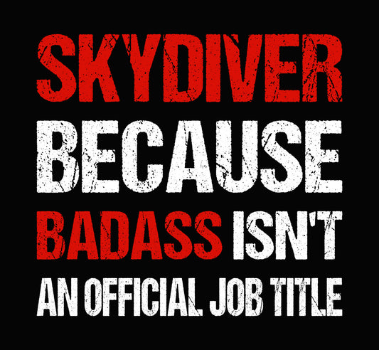 Skydiver Badass Distressed DTF Transfer