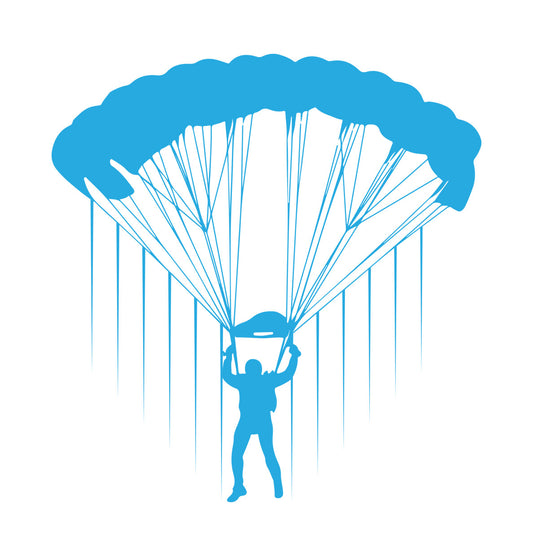 Skydiving Parachute Silhouette DTF Transfer