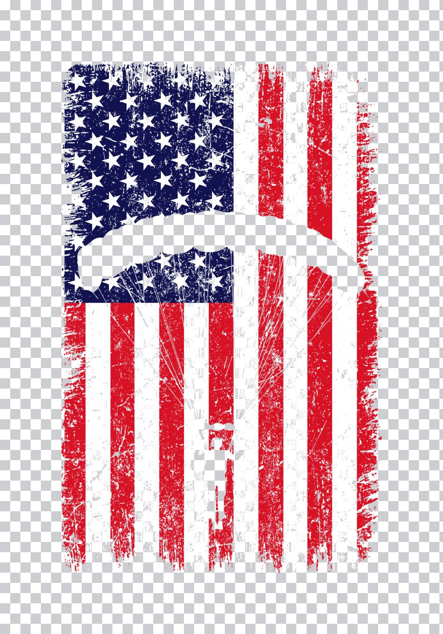 Patriotic Distressed Flag Skydiving DTF Transfer