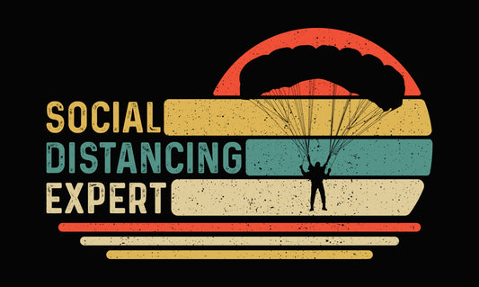 Social Distancing Expert Skydiver DTF Transfer