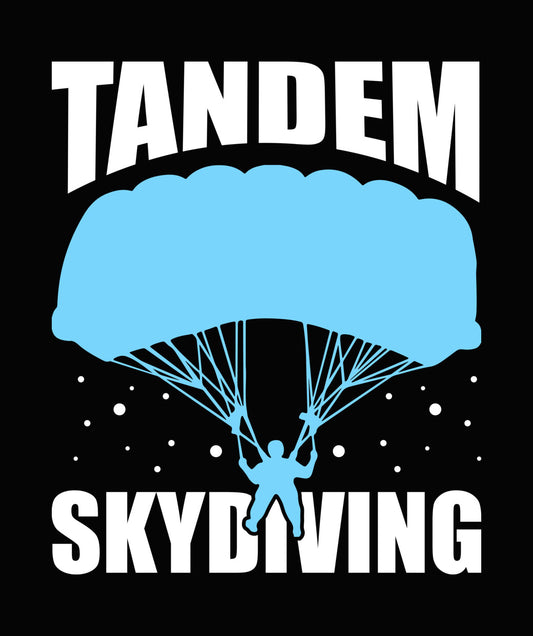 Skydiving Parachute Silhouette DTF Transfer
