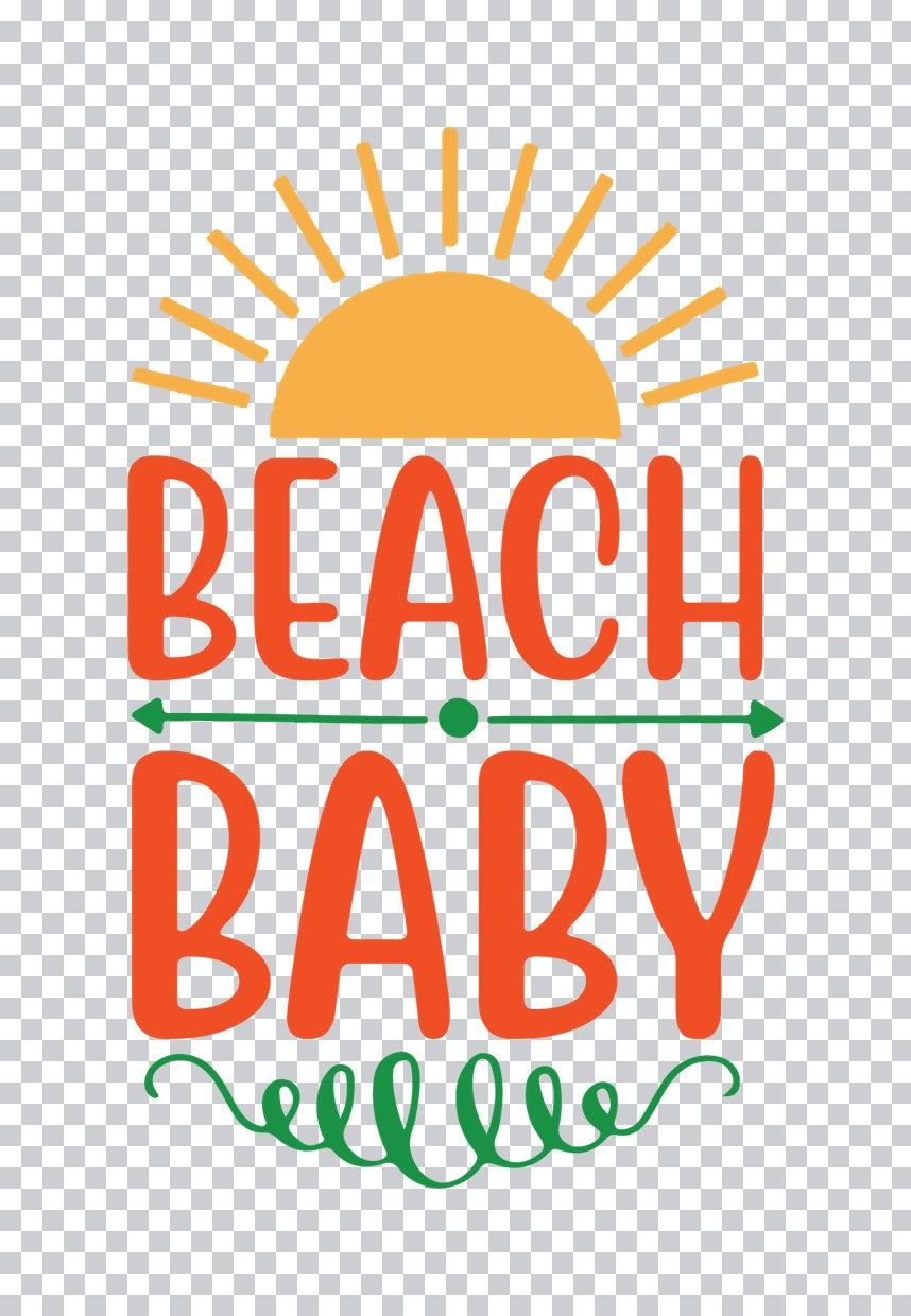 Beach Baby Sun And Waves DTF Transfer