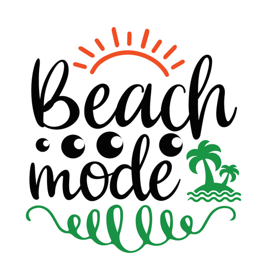 Beach Mode Tropical Sun DTF Transfer