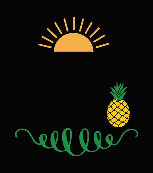Summer Lovin Pineapple Sun DTF Transfer