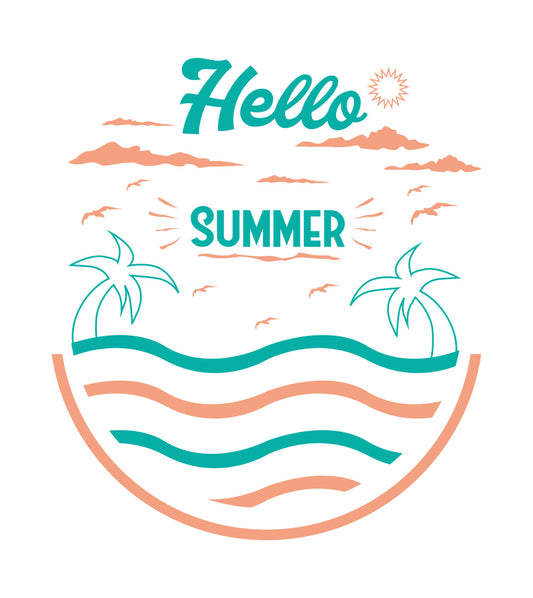 Hello Summer Beach Vibes DTF Transfer