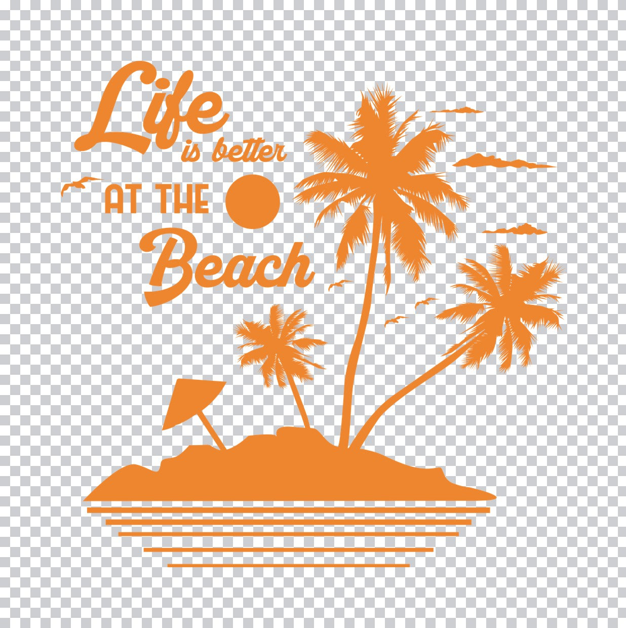 Life is Better at the Beach Island DTF Transfer