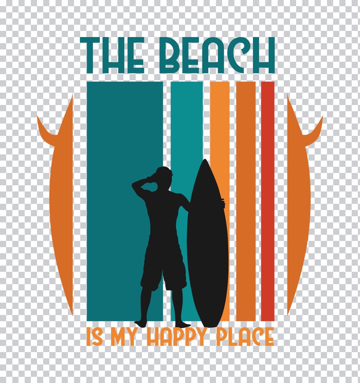 The Beach Is My Happy Place DTF Transfer