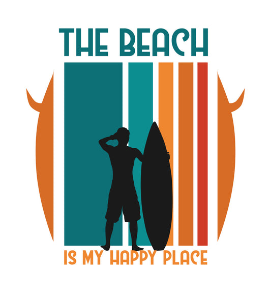 The Beach Is My Happy Place DTF Transfer