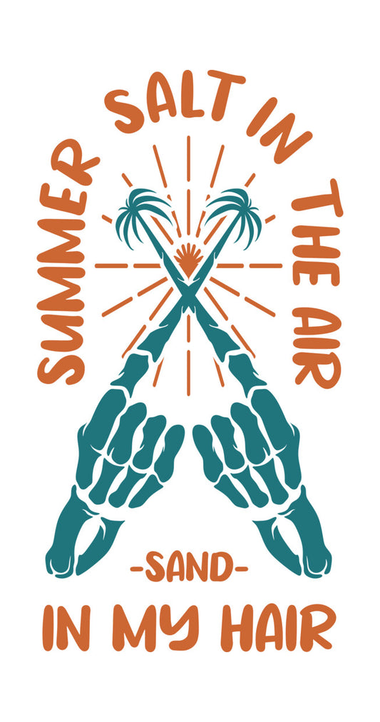 Skeleton Hands Summer Vibes DTF Transfer