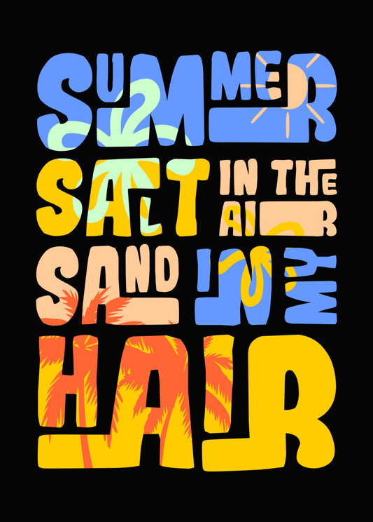Colorful Summer Typography DTF Transfer