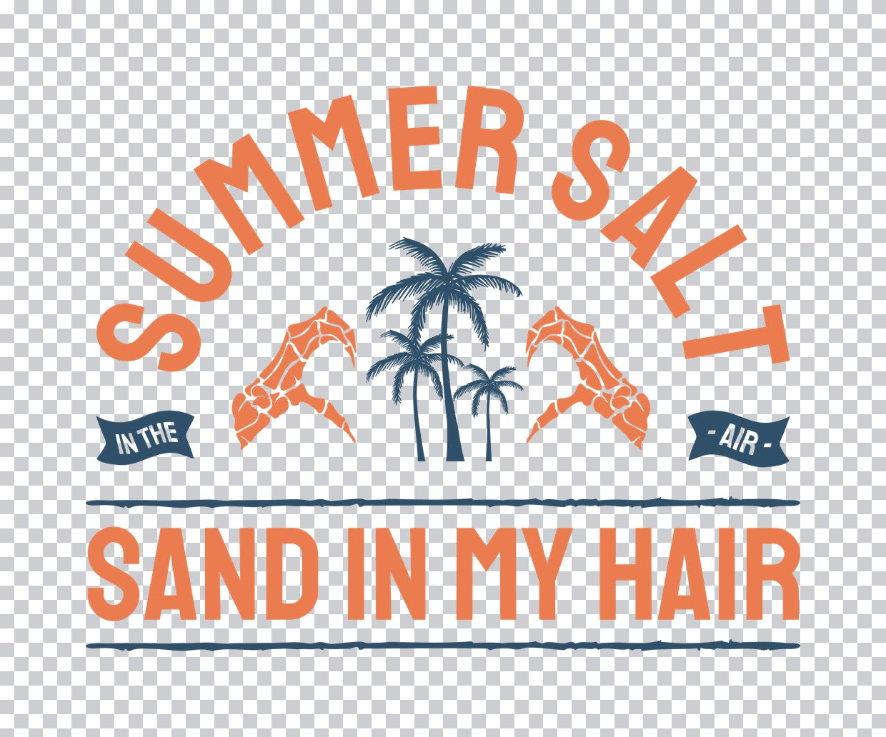 Summer Salt And Sand Hair DTF Transfer