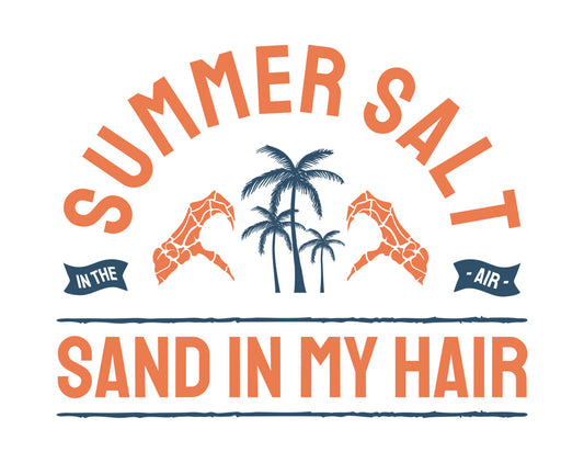 Summer Salt And Sand Hair DTF Transfer