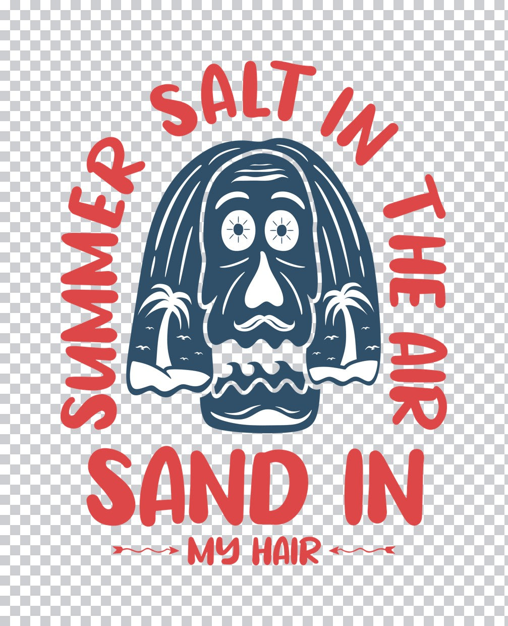 Tiki Mask Summer Vibes DTF Transfer