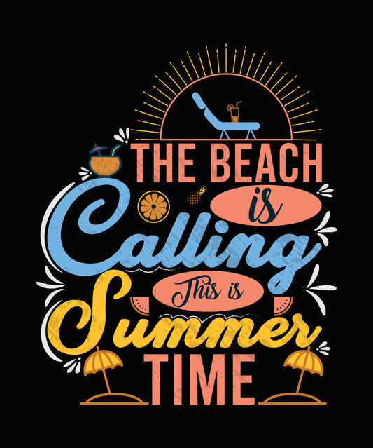 The Beach Is Calling DTF Transfer