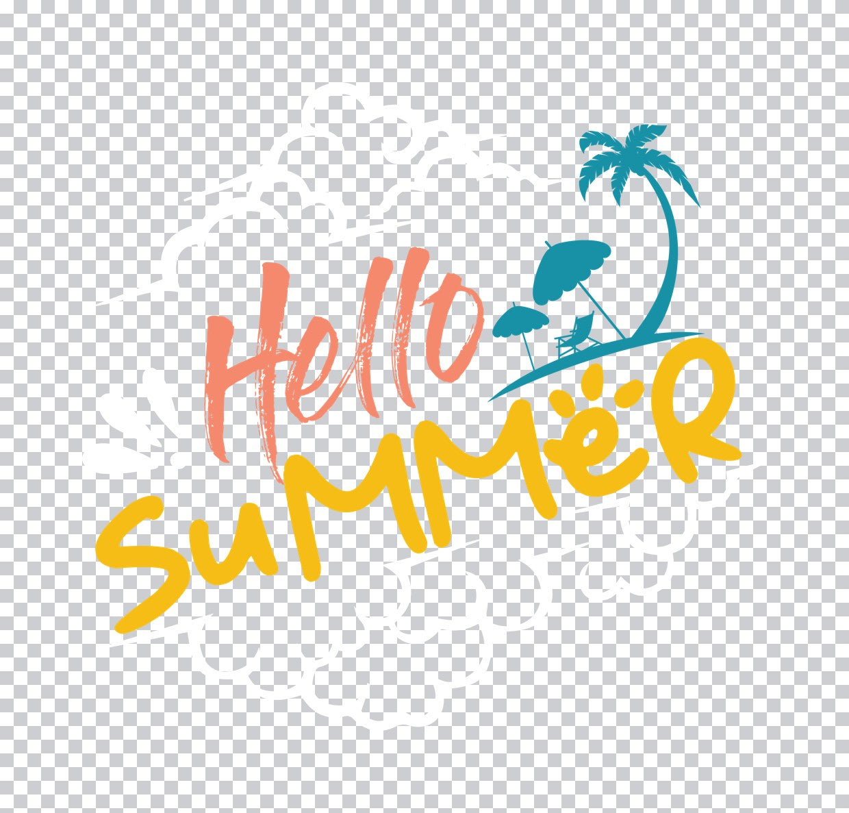 Hello Summer Beach Chair DTF Transfer