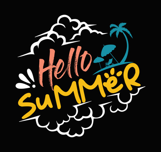 Hello Summer Beach Chair DTF Transfer