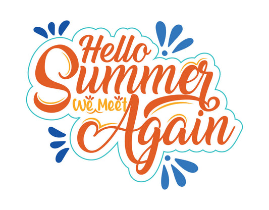 Hello Summer We Meet Again DTF Transfer