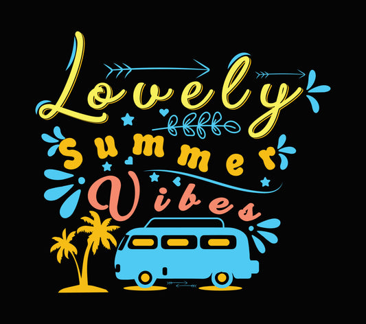 Lovely Summer Vibes Van DTF Transfer