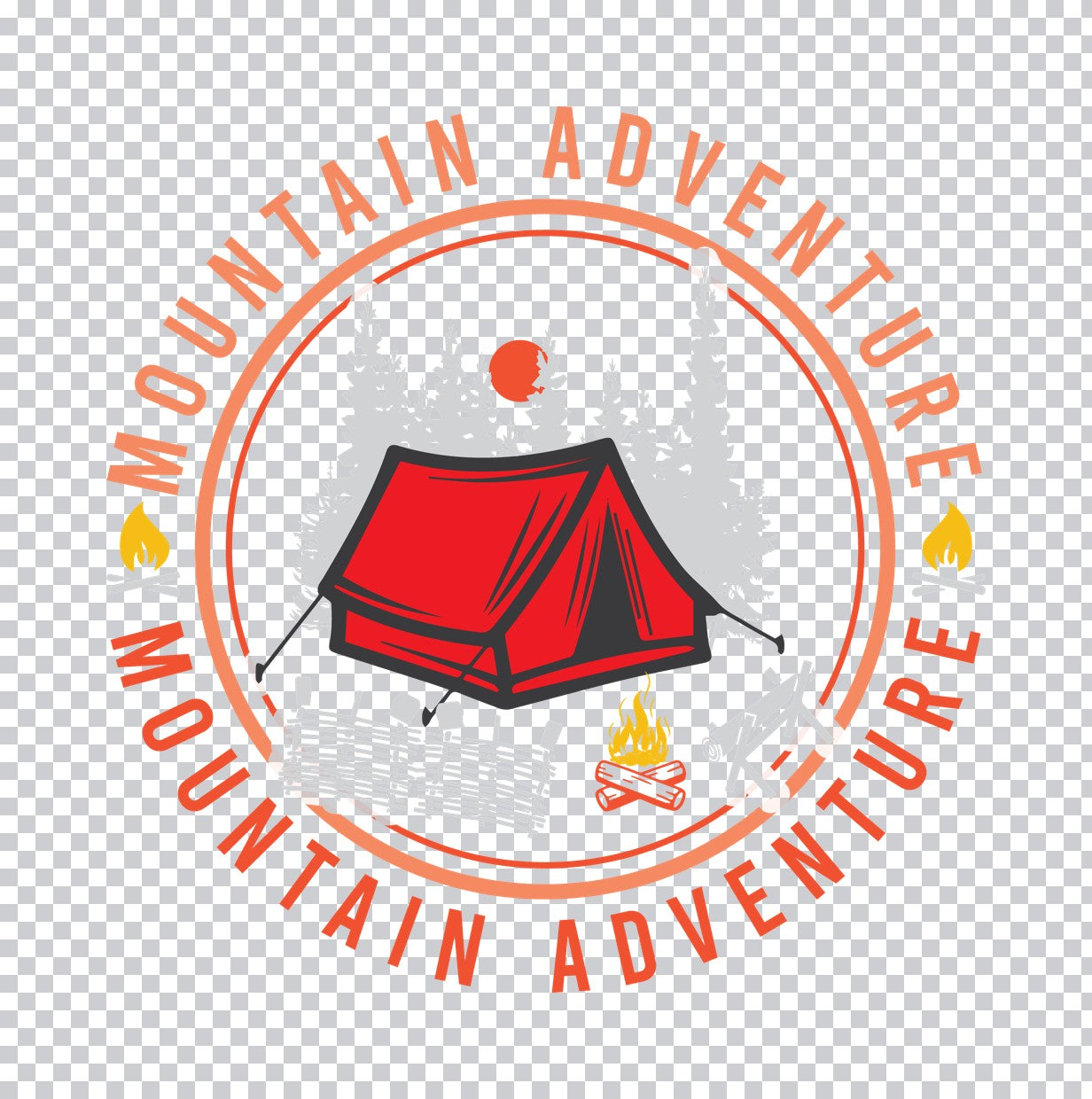 Mountain Adventure Camping DTF Transfer
