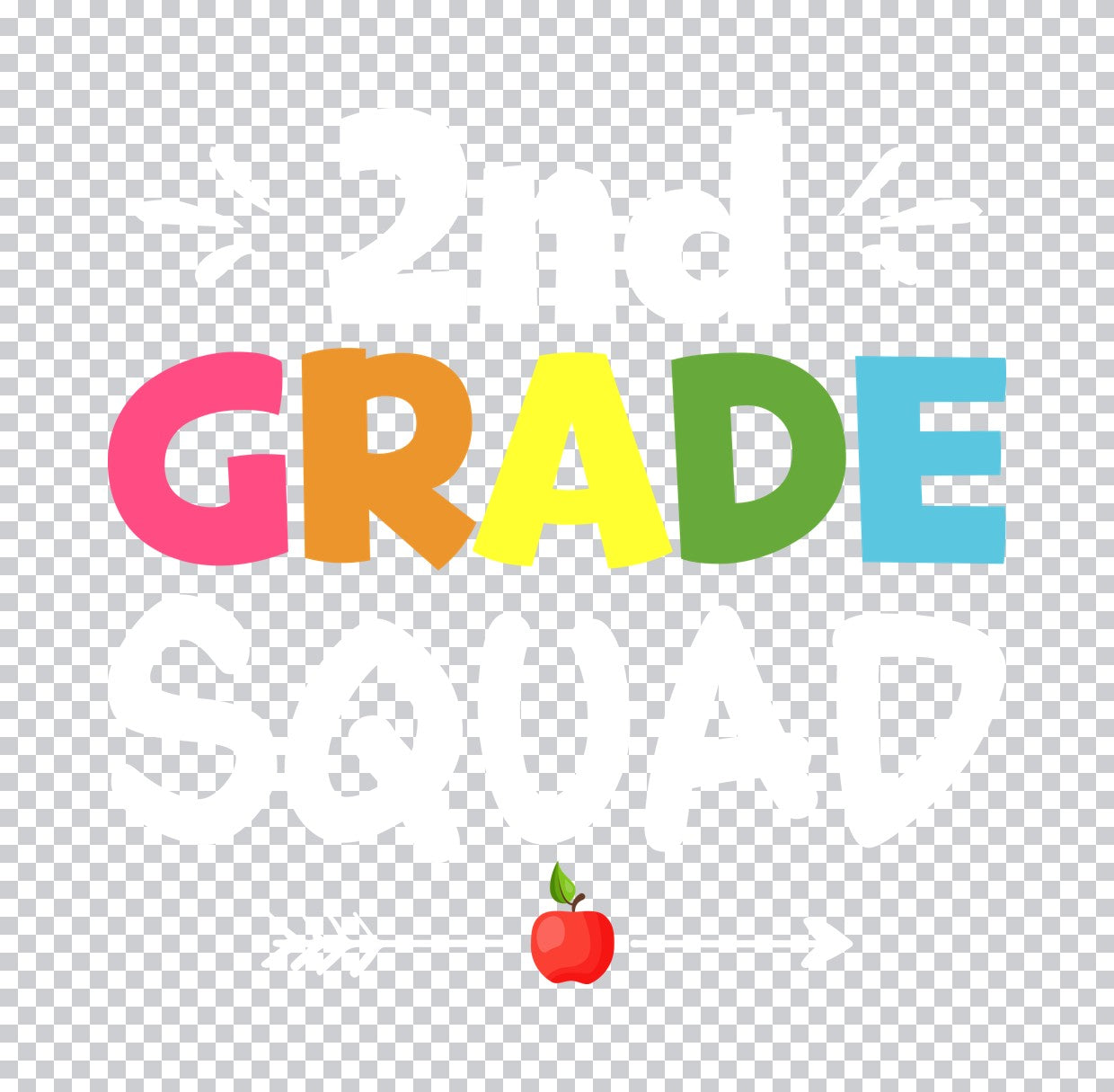 Colorful Grade Level Teacher DTF Transfer