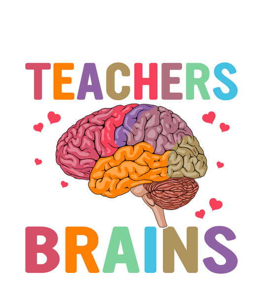 Teachers Brains Colorful Anatomy DTF Transfer