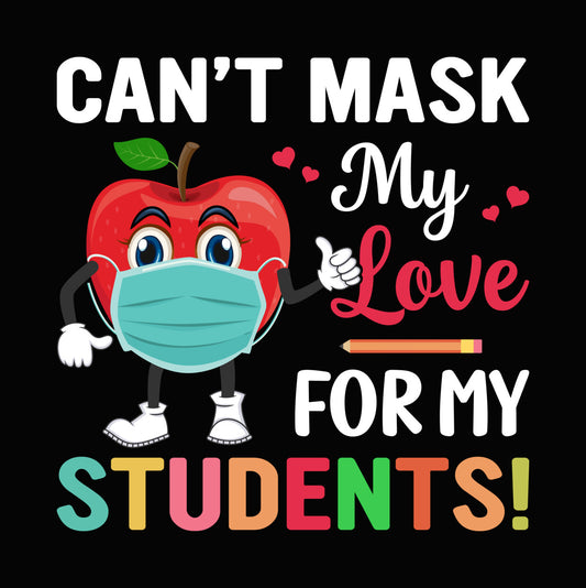 Love Students Apple Teacher DTF Transfer