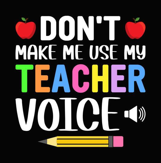 Colorful Teacher Pencil Apples DTF Transfer